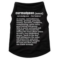 CURMUDGEON Definition Basketball Version Funny Senior Citizens Doggie Tank