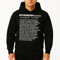 CURMUDGEON Definition Basketball Version Funny Senior Citizens Hoodie