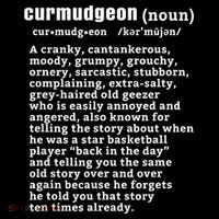 CURMUDGEON Definition Basketball Version Funny Senior Citizens Hoodie
