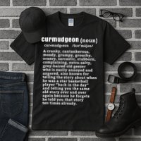 CURMUDGEON Definition Basketball Version Funny Senior Citizens Tall T-Shirt