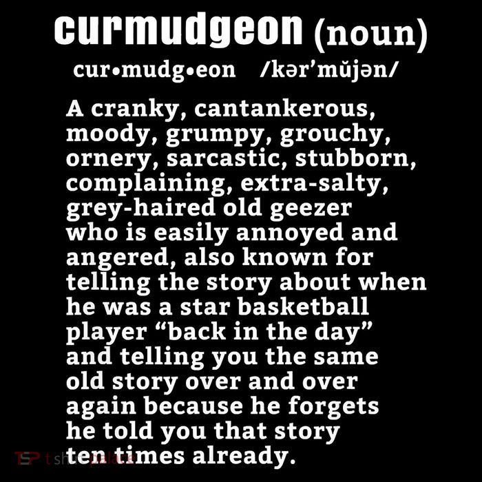 CURMUDGEON Definition Basketball Version Funny Senior Citizens City Backpack