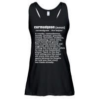 CURMUDGEON Definition Basketball Version Funny Senior Citizens Ladies Essential Flowy Tank