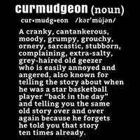 CURMUDGEON Definition Basketball Version Funny Senior Citizens Flatbill Hat