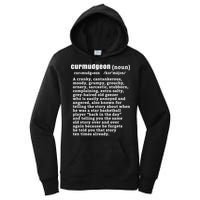 CURMUDGEON Definition Basketball Version Funny Senior Citizens Women's Pullover Hoodie