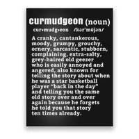 CURMUDGEON Definition Basketball Version Funny Senior Citizens Poster