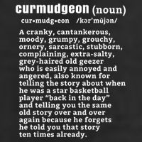 CURMUDGEON Definition Basketball Version Funny Senior Citizens 25L Jumbo Tote