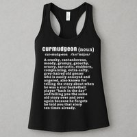 CURMUDGEON Definition Basketball Version Funny Senior Citizens Womens Tank Top