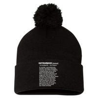 CURMUDGEON Definition Basketball Version Funny Senior Citizens Pom Pom 12in Knit Beanie