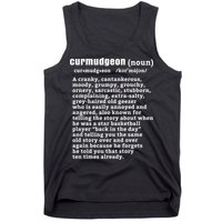 CURMUDGEON Definition Basketball Version Funny Senior Citizens Tank Top