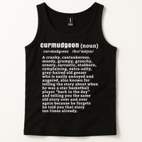CURMUDGEON Definition Basketball Version Funny Senior Citizens Tank Top