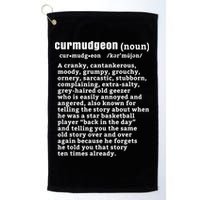 CURMUDGEON Definition Basketball Version Funny Senior Citizens Golf Towel