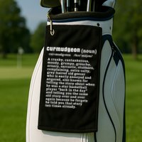 CURMUDGEON Definition Basketball Version Funny Senior Citizens Golf Towel