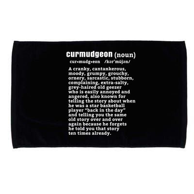 CURMUDGEON Definition Basketball Version Funny Senior Citizens Microfiber Hand Towel