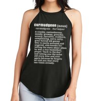 CURMUDGEON Definition Basketball Version Funny Senior Citizens Women's Perfect Tri Rocker Tank