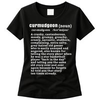 CURMUDGEON Definition Basketball Version Funny Senior Citizens Womens T-Shirt