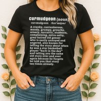 CURMUDGEON Definition Basketball Version Funny Senior Citizens Womens T-Shirt