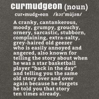 CURMUDGEON Definition Basketball Version Funny Senior Citizens Cotton Canvas Backpack