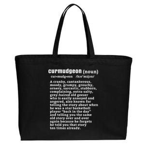 CURMUDGEON Definition Basketball Version Funny Senior Citizens Cotton Canvas Jumbo Tote