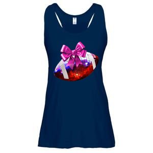 Cute Disco Ball Football Coquette Ribbon Style Ladies Essential Flowy Tank