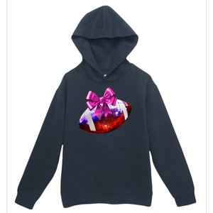 Cute Disco Ball Football Coquette Ribbon Style Urban Pullover Hoodie