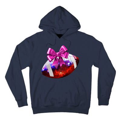 Cute Disco Ball Football Coquette Ribbon Style Tall Hoodie