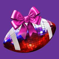 Cute Disco Ball Football Coquette Ribbon Style Tie-Dye T-Shirt