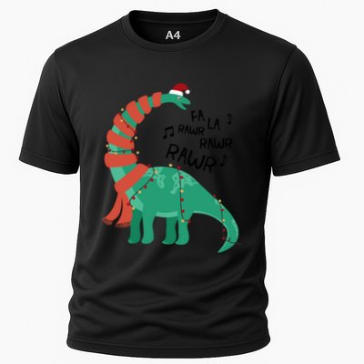 Christmas Dinosaur Brontosaurus Singing Fa Ra Rawr Xmas Gift Performance Shirt