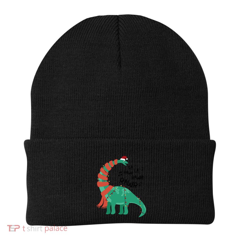 Christmas Dinosaur Brontosaurus Singing Fa Ra Rawr Xmas Gift Beanie