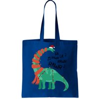 Christmas Dinosaur Brontosaurus Singing Fa Ra Rawr Xmas Gift Tote Bag