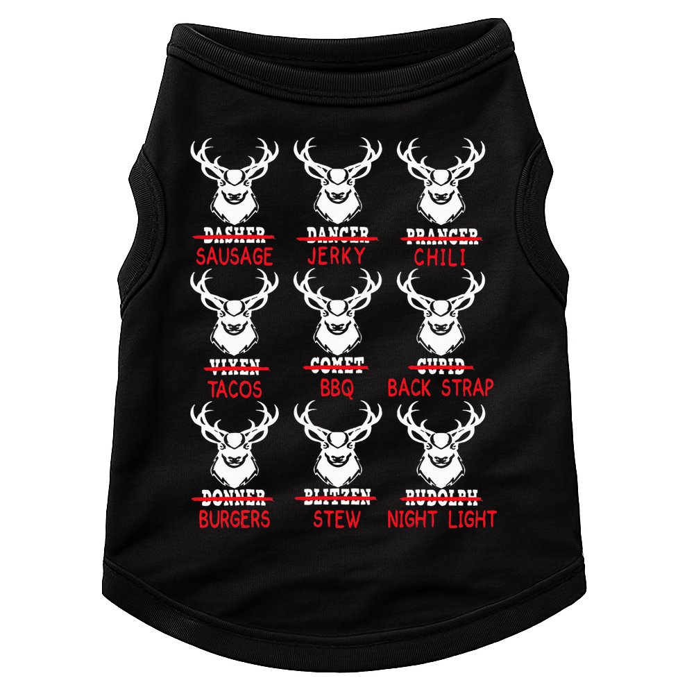 Christmas Deer Bow Hunting Santa Hunter Doggie Tank