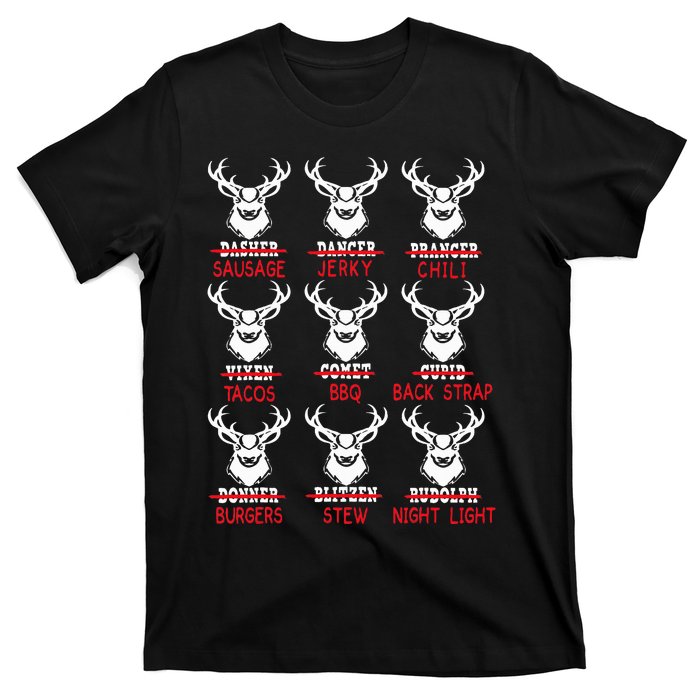 Christmas Deer Bow Hunting Santa Hunter T-Shirt