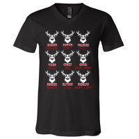 Christmas Deer Bow Hunting Santa Hunter V-Neck T-Shirt