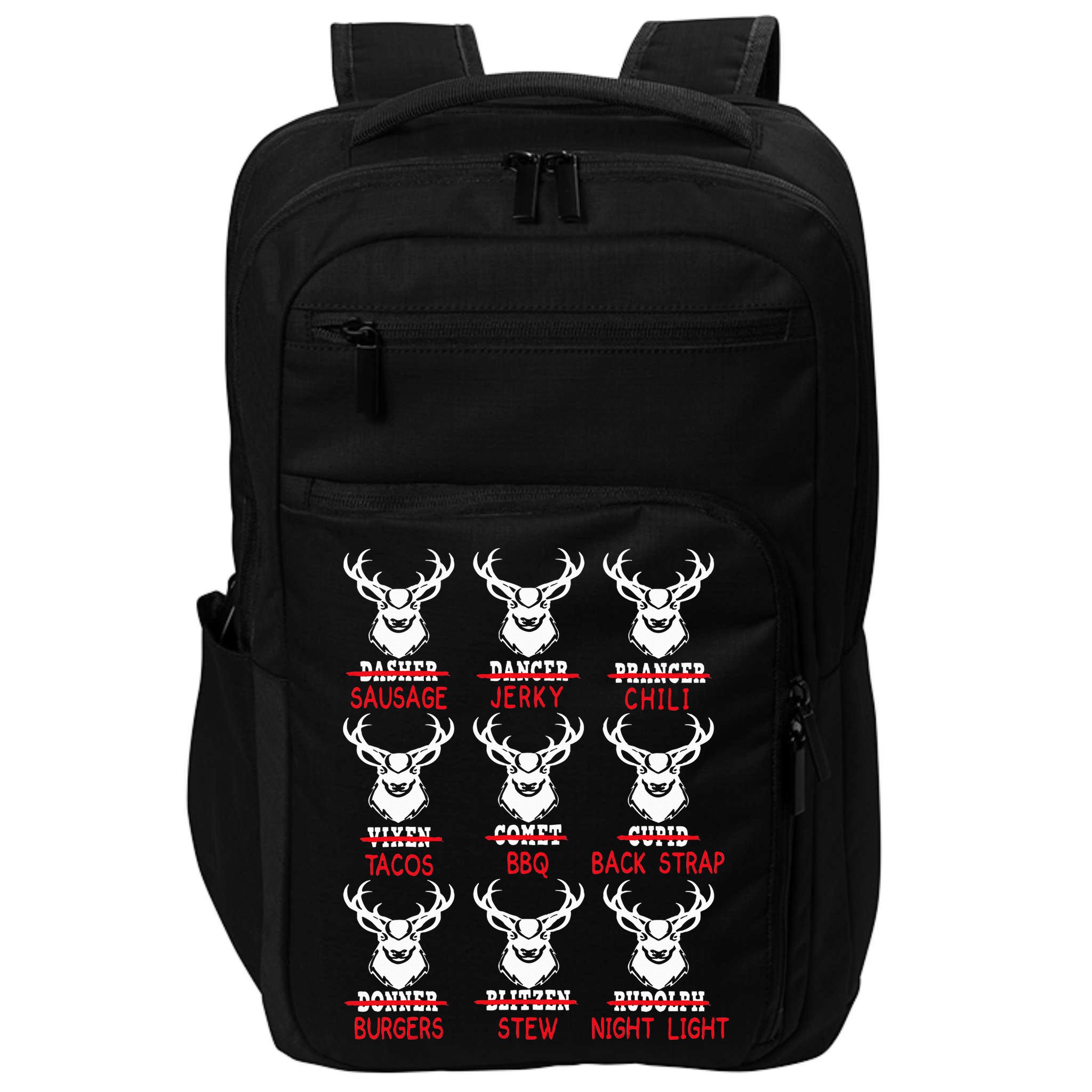 Christmas Deer Bow Hunting Santa Hunter Impact Tech Backpack