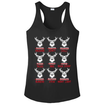 Christmas Deer Bow Hunting Santa Hunter Ladies PosiCharge Competitor Racerback Tank