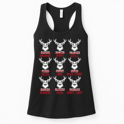 Christmas Deer Bow Hunting Santa Hunter Womens Tank Top
