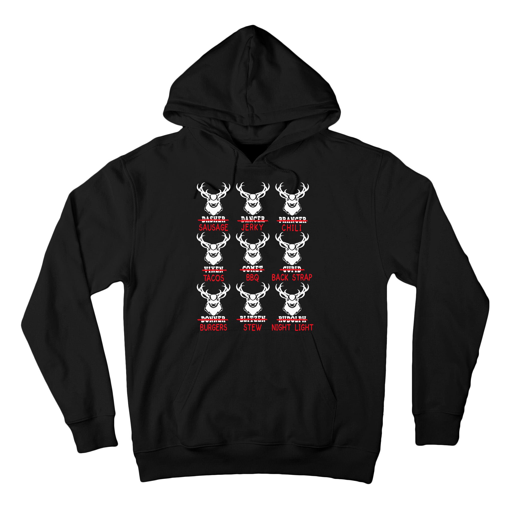 Christmas Deer Bow Hunting Santa Hunter Tall Hoodie