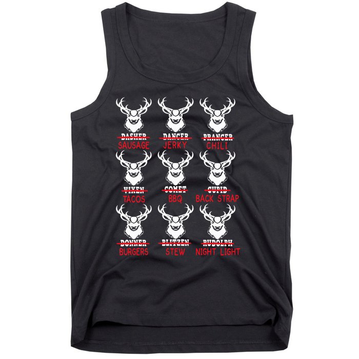 Christmas Deer Bow Hunting Santa Hunter Tank Top