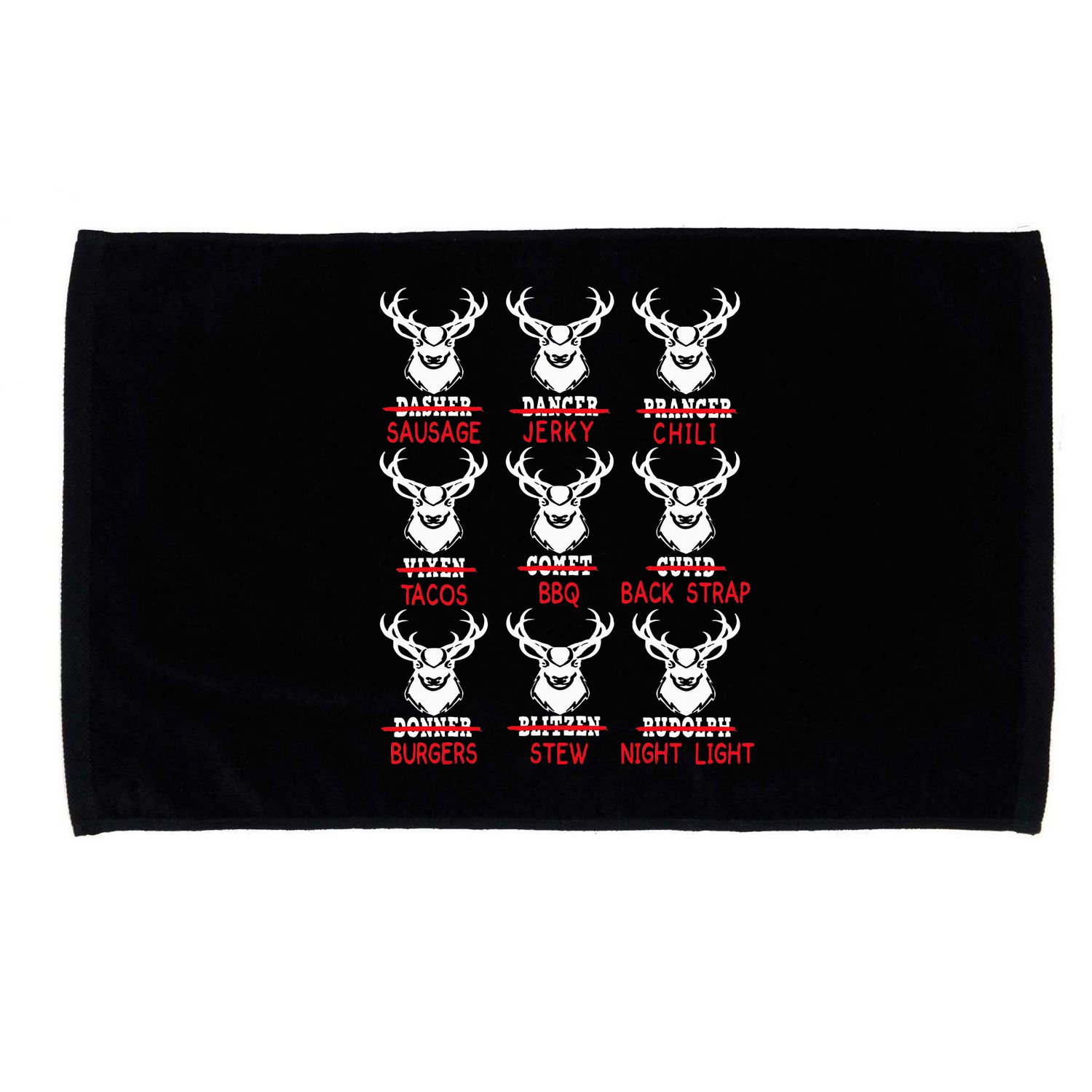 Christmas Deer Bow Hunting Santa Hunter Microfiber Hand Towel