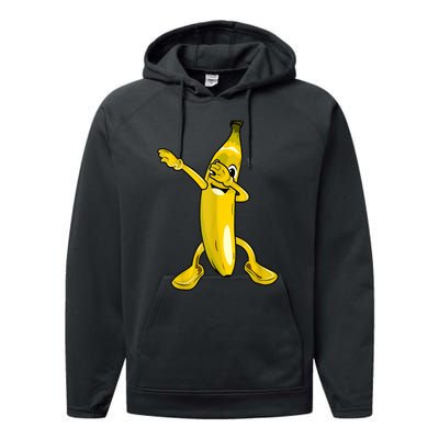 Cool Dab Banana Is Dabbing | Cute Dab Fruit Lover Performance Fleece Hoodie