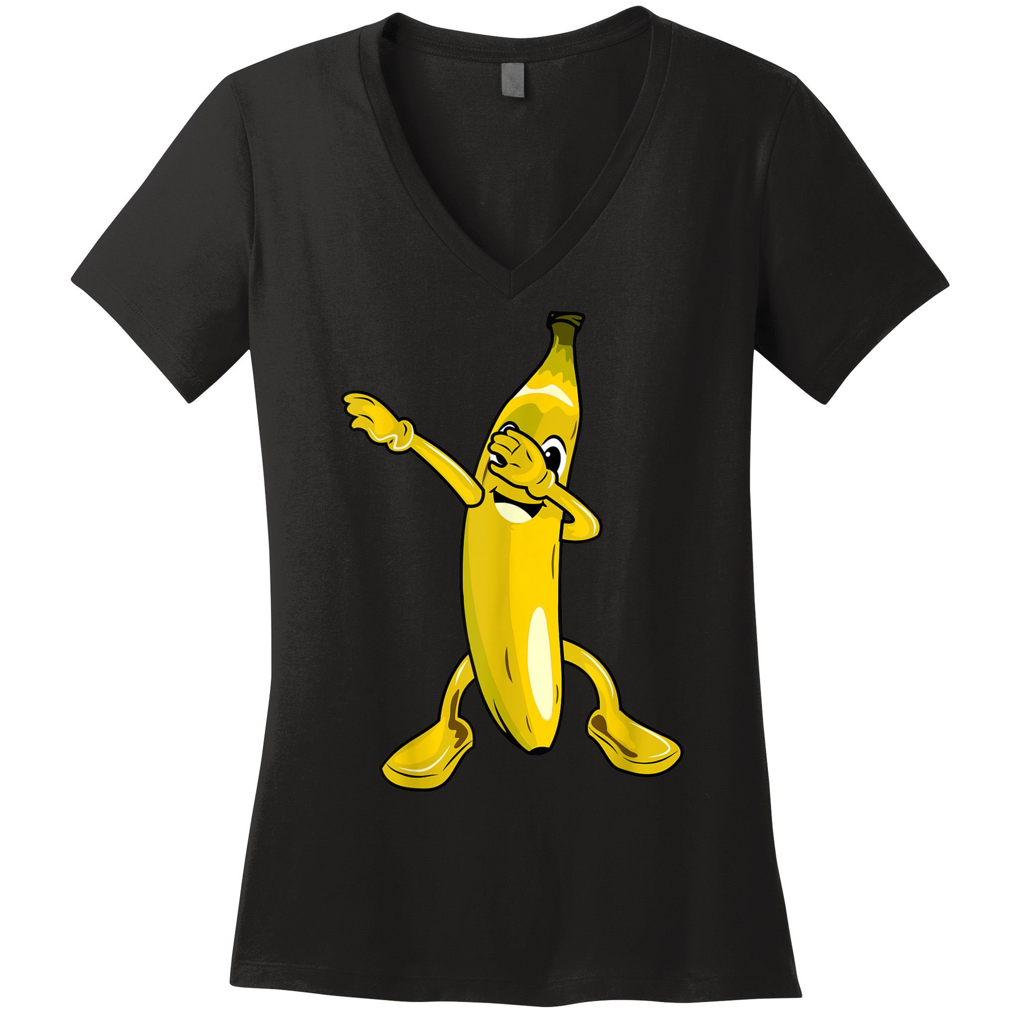 Cool Dab Banana Is Dabbing | Cute Dab Fruit Lover Women's V-Neck T-Shirt