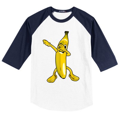 Cool Dab Banana Is Dabbing | Cute Dab Fruit Lover Baseball Sleeve Shirt