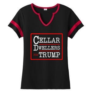 Cellar Dwellers Basement Dwellers For Trump For President Ladies Halftime Notch Neck Tee