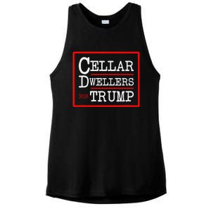 Cellar Dwellers Basement Dwellers For Trump For President Ladies PosiCharge Tri-Blend Wicking Tank