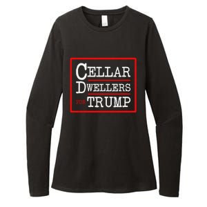 Cellar Dwellers Basement Dwellers For Trump For President Womens CVC Long Sleeve Shirt