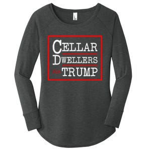 Cellar Dwellers Basement Dwellers For Trump For President Women's Perfect Tri Tunic Long Sleeve Shirt