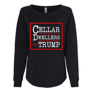 Cellar Dwellers Basement Dwellers For Trump For President Womens California Wash Sweatshirt