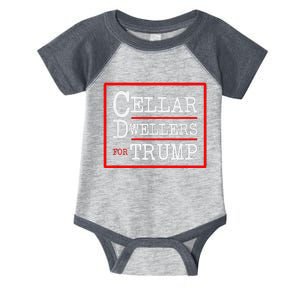 Cellar Dwellers Basement Dwellers For Trump For President Infant Baby Jersey Bodysuit