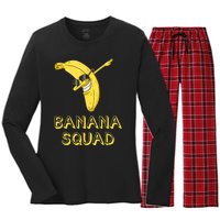 Cool Dab Banana Is Dabbing | Cute Dab Fruit Lover Women's Long Sleeve Flannel Pajama Set 