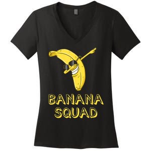 Cool Dab Banana Is Dabbing | Cute Dab Fruit Lover Women's V-Neck T-Shirt