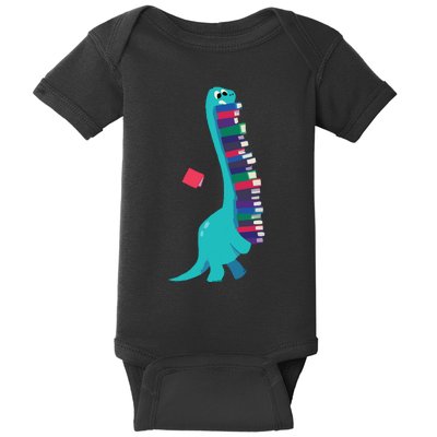 Cute Dinosaur Book Reading Baby Bodysuit